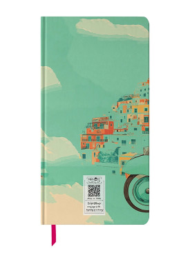 دفتر یادداشت پالتویی کد N-15 طرح دختر وسپاسوار آمالفی