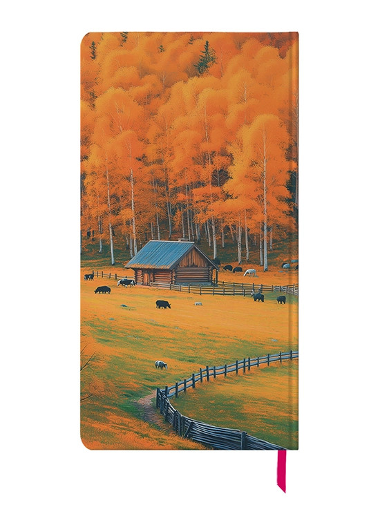 دفتر یادداشت پالتویی کد N-29 طرح پاییز طلایی