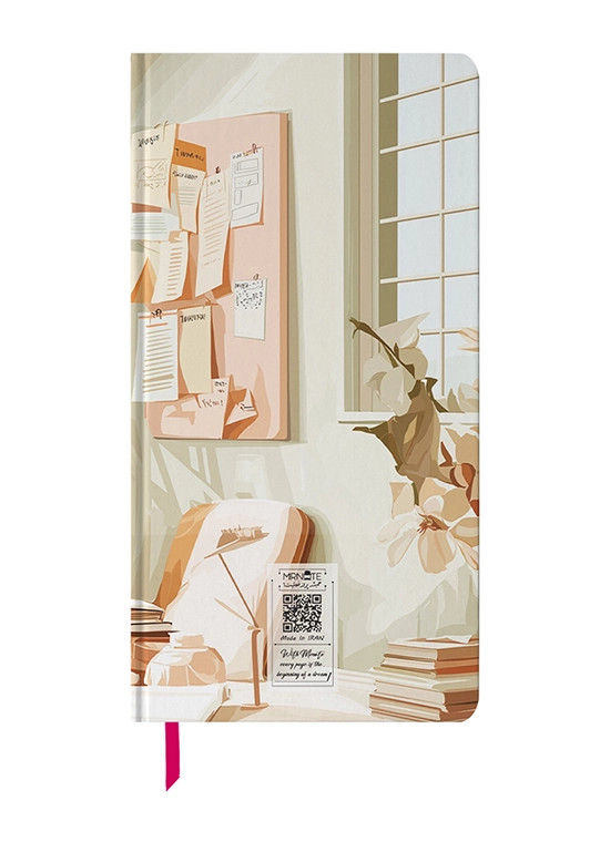 دفتر یادداشت پالتویی N-23 | طرح دختر کتابخوان | ۱۰۰ برگ