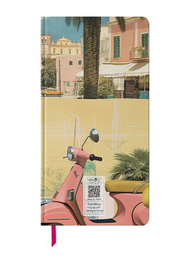 دفتر یادداشت پالتویی کد N-13 طرح تعطیلات صورتی