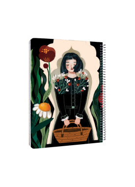 سررسید سیمی سال 1405 کد 112 طرح دختر گل چین