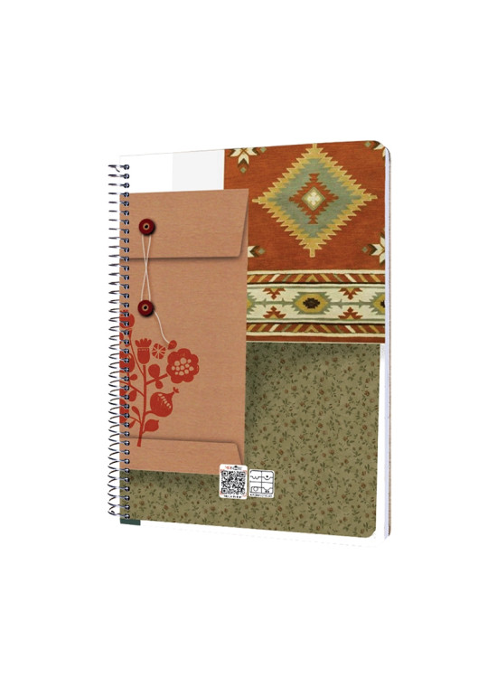 سررسید سیمی ۱۴۰۵ کد ۱۱۳ طرح قالیچه پرنده | مستر نوت