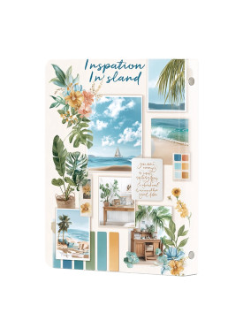 کلاسور 20 حلقه کد N-12 طرح جزیره و ساحل آبی