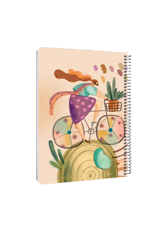 سررسید سیمی سال 1405 کد 123 طرح دختر دوچرخه سوار