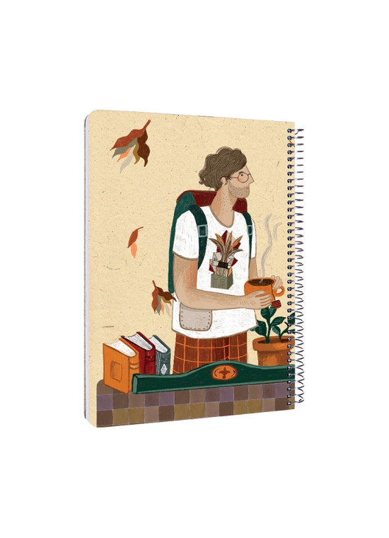 سررسید سیمی سال 1405 کد 124 طرح پسرک و کوله پائیزی