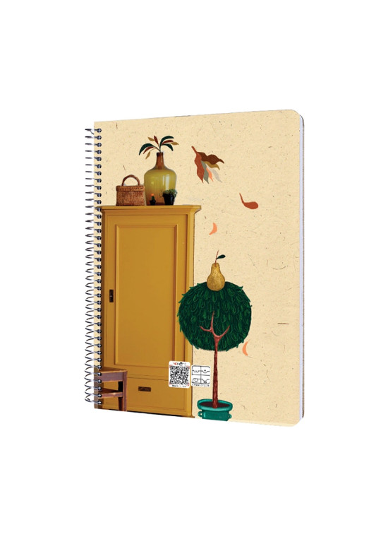 سررسید سیمی ۱۴۰۵ کد ۱۲۴ طرح پسرک و کوله پاییزی | مستر نوت