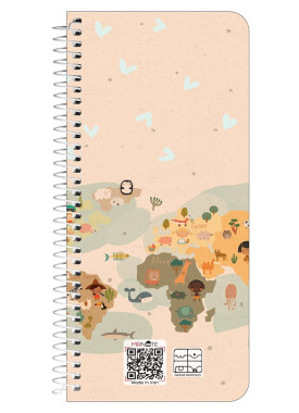 دفتر یادداشت سیمی پالتویی کد 58