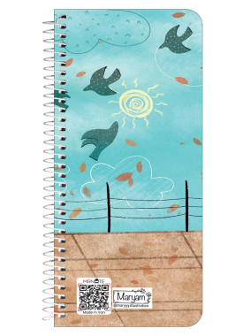 دفتر یادداشت سیمی پالتویی کد 61