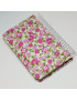 دفتر یادداشتی جلد پارچه‌ای کد 03 طرح گل‌های یاسی رنگ | دفتر فانتزی و شیک